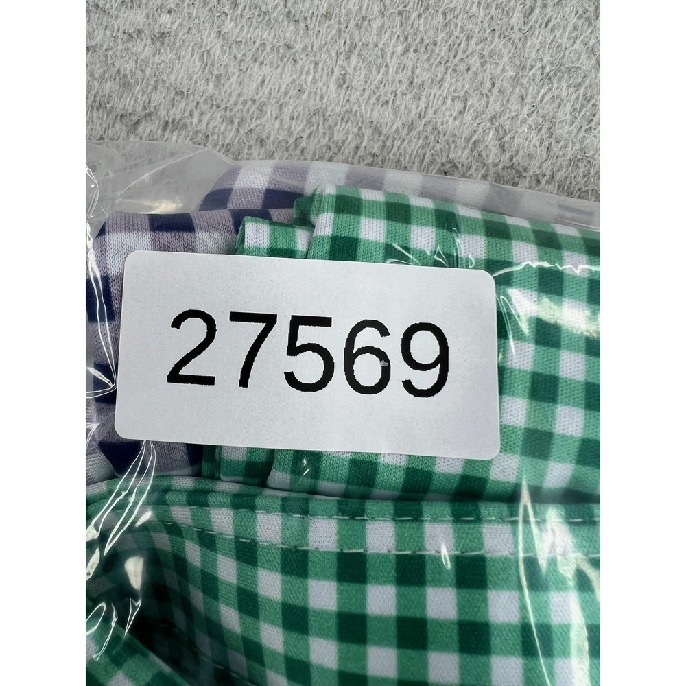 Collars & Co Dress Collar Polo Shirts Lot of 2 Mens 2XL Green Blue Gingham - Picture 10 of 10